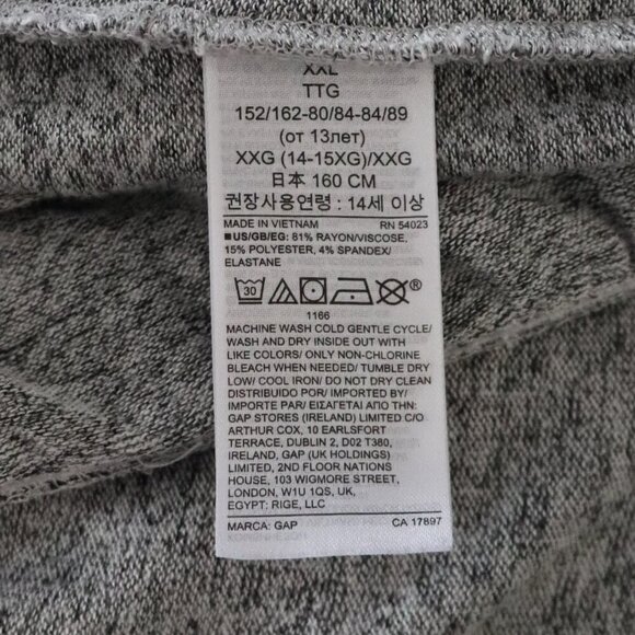 GAP Kids Girl Sz XXL Grey Softspun Buttoned V-Neck Stretch One Piece Jumpsuit - Picture 14 of 15